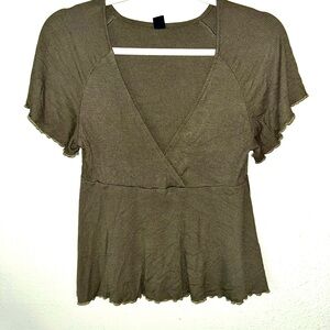 Olive Green Women's Top
